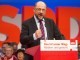 epa06378723 Martin Schulz leader of the Social Democratic Party makes a speech during the third day of the German Social Democratic Party (SPD) party convention, in Berlin, Germany, 09 December 2017. During the three-day event delegates will discuss and decide about the possibility of starting talks with the Christian Democratic Union (CDU) to form again a grand coalition government.  EPA-EFE/OMER MESSINGER