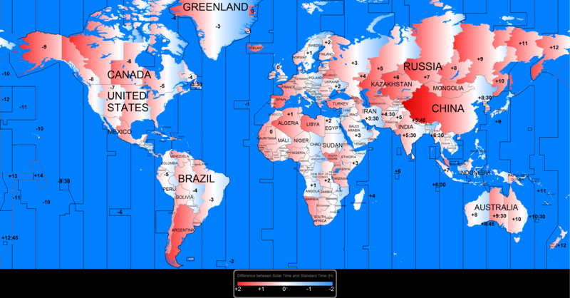 Which countries have the most time zones? (infographic