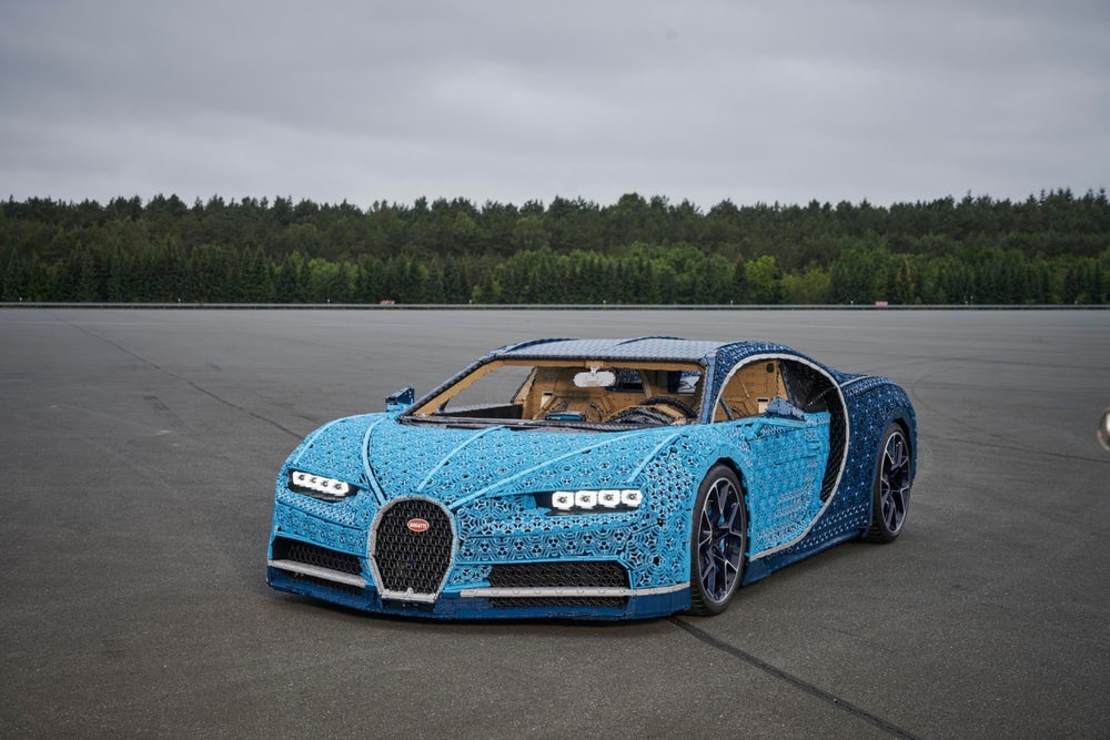 Life Size Bugatti Chiron Made From A Million Lego Piecesand It