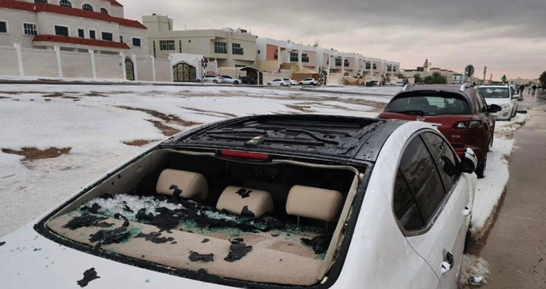 Unprecedented Weather Event Hits Abu Dhabi Hail Rain And Flooding