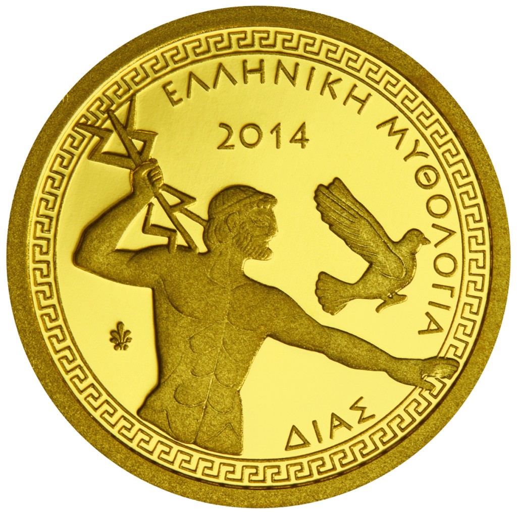 Gold collector coins dedicated to “Greek mythology: The Olympian Gods ...