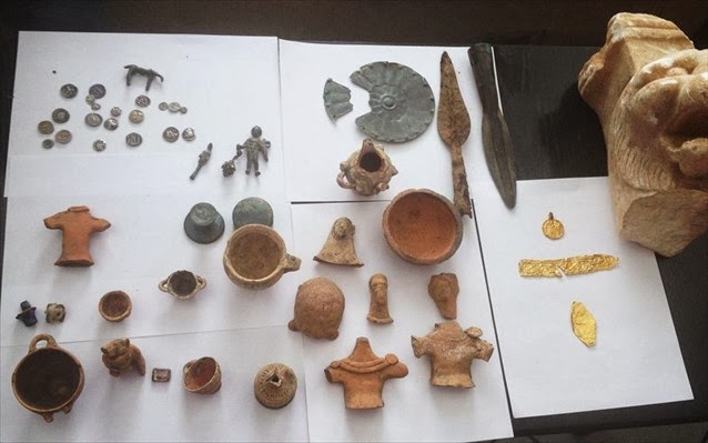 Salvaged ancient artifacts from metro in Macedonia | protothemanews.com