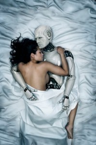 Woman Making Love to Robot --- Image by © Blutgruppe/zefa/Corbis