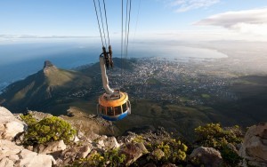 The Table Mountain Aerial Cableway is a cableway to the top of Table Mountain, one of the worlds new 7 wonders of nature in Cape Town, South Africa. It is one of Cape Town's most popular tourist attractions. The upper cable station offers views over Cape Town, Table Bay and Robben Island as well as the Atlantic seaboard.