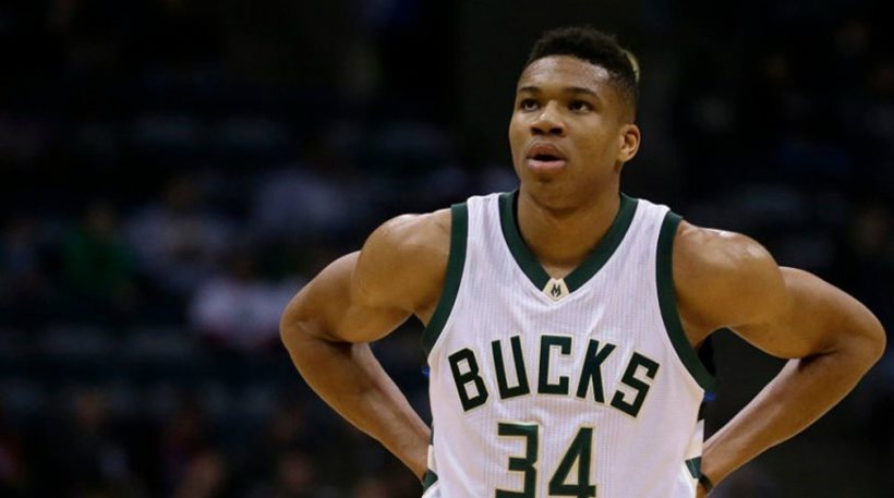 Giannis Antetokounmpo's team-mates try to spell his name ...