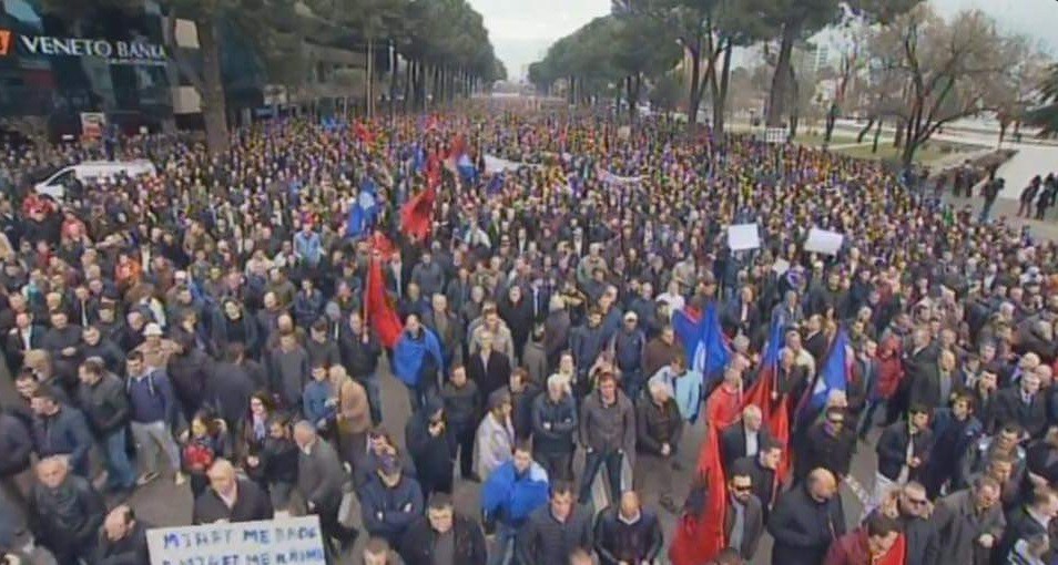 Albania: 7th day of anti-government demonstrations at Tirana ...