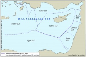 MAP 3 CYPRUS MARITIME BORDER VECT
