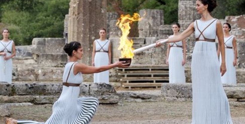 Watch ceremony of Olympic Flame lighting in Ancient Olympia for 23rd ...