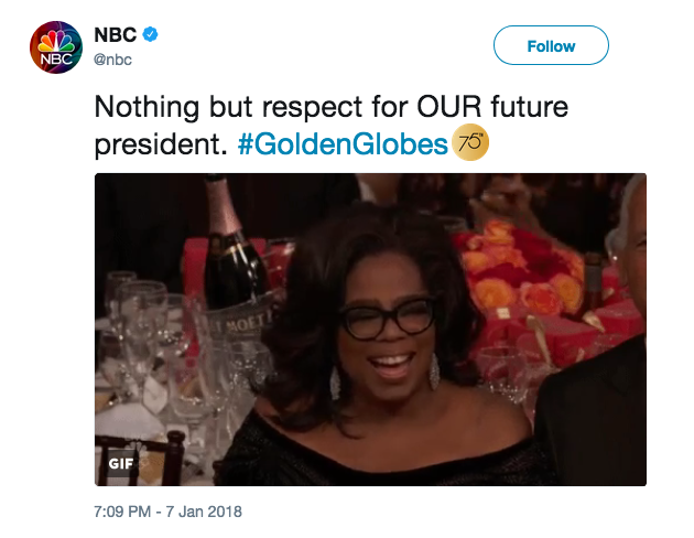 NBC Deletes Tweet Praising Oprah Winfrey As Next US President ...