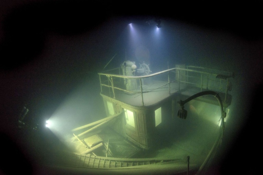 Century-old Sunken Ship Preserved In Perfect Condition Beneath Lake 