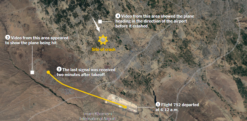 Video shows Ukrainian plane being hit over Iran | protothemanews.com