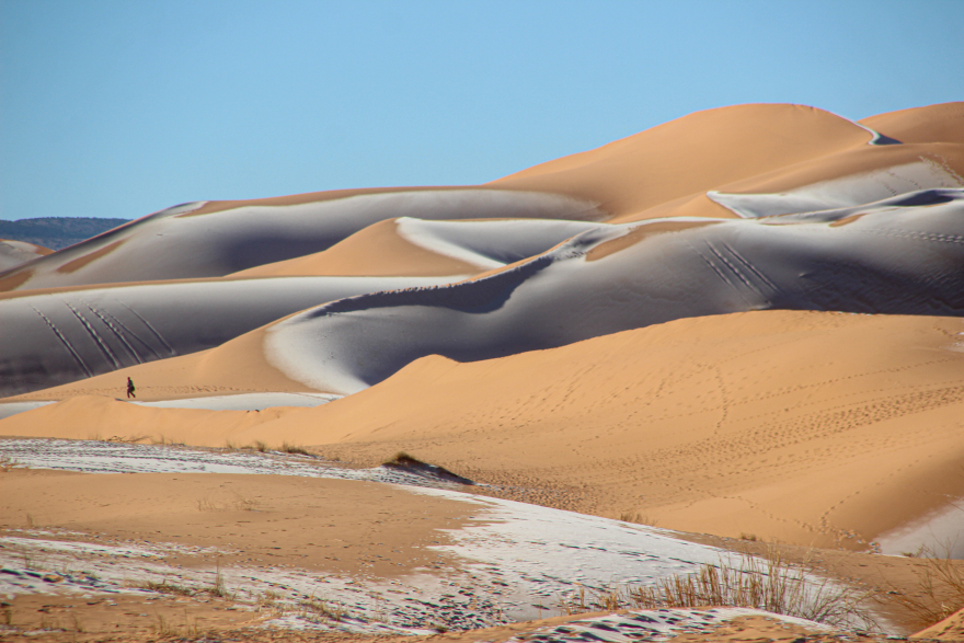 Incredible! Snowfall in the Sahara Desert and Saudi Arabia (videosphotos)