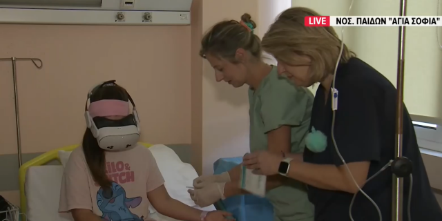 First Vr Mask Virtual reality masks used during vaccinations, blood draws, and minor ...