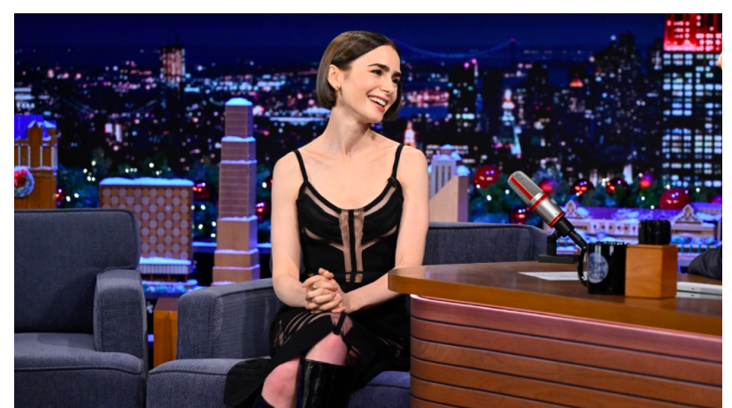 Lily Collins commented on Kyriakos Mitsotakis on Jimmy Fallon, after he had previously said that he watches Emily in Paris