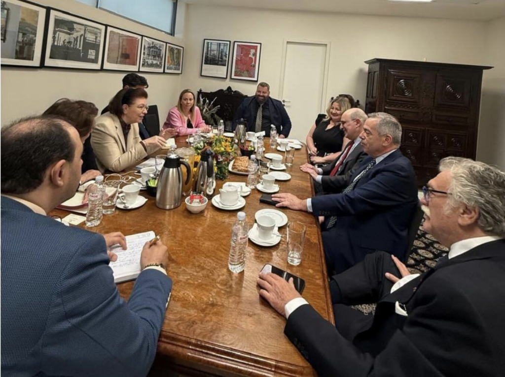 Lina Mendoni: Meeting with representatives of the World Jewish Restitution Organization