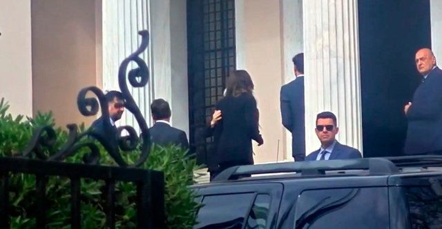 Kimberly Guilfoyle at Maximos Mansion for meeting with Kyriakos Mitsotakis – watch video