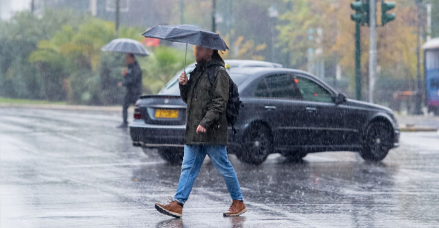 Weather: Rain and possible hail at midday, where phenomena will occur
