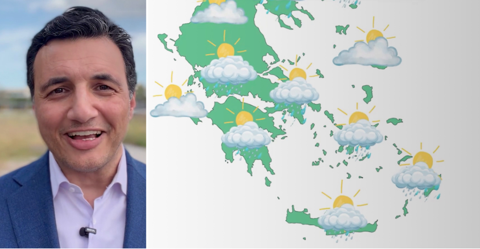 Sunshine in the morning, showers at noon: How the weather will develop over the coming days — Tsatrafyllias’ forecast in maps
