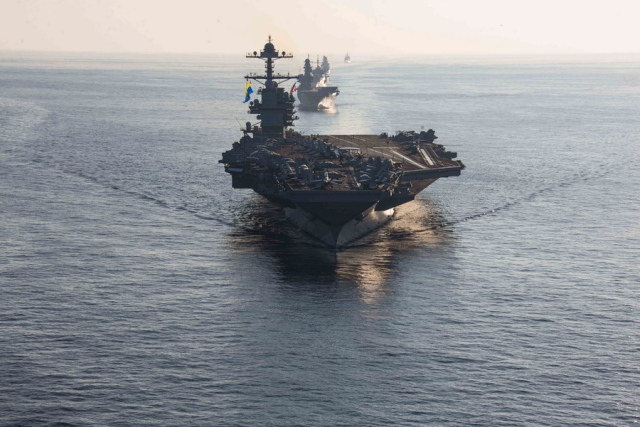 The American aircraft carrier USS Gerald R. Ford has left the Mediterranean