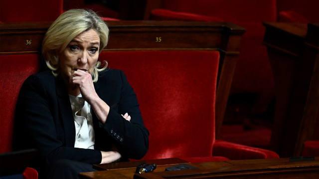 Marine Le Pen handed three-year sentence but may remain in contention for 2027 presidential race